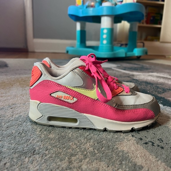 Nike Air Max 90 Ltr Little Kids Style: 724853-001 Size: 1Y Silver Pink - Picture 3 of 6